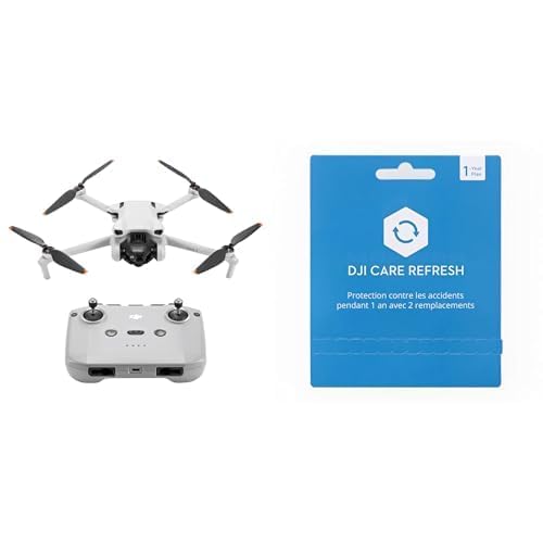 DJI Mini 3+ DJI Card DJI Care Refresh 1-Year Plan (DJI Mini 3) – Leichte und faltbare Mini-Kameradrohne mit 4K HDR-Video, 38 min Flugzeit, echten vertikalen Aufnahmen und intelligenten Funktionen, C0