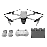 DJI Air 3 Fly More Combo mit Fernsteuerung DJI RC-N2, Drohne mit Kamera für Erwachsene, 4K HDR, 2 Primärkameras (mittlere Tele-/Weitwinkelkamera), 46 Min. max. Flugzeit, 48 MP, O4, 2 Zusatzakkus