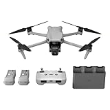 DJI Air 3 Fly More Combo mit Fernsteuerung DJI RC-N2, Drohne mit Kamera für Erwachsene, 4K HDR, 2 Primärkameras (mittlere Tele-/Weitwinkelkamera), 46 Min. max. Flugzeit, 48 MP, O4, 2 Zusatzakkus