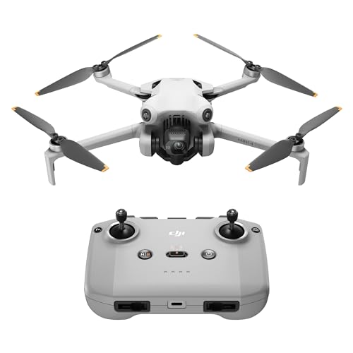 DJI Mini 4 Pro (DJI RC-N2 Fernsteuerung), faltbare Mini-Drohne mit 4K HDR-Videokamera für Erwachsene, unter 249 g, 34 Minuten Flugzeit, 20 km max. Video-Übertragungsreichweite, C0