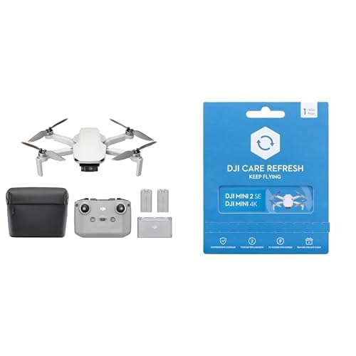 DJI Mini 4K Fly More Combo+ DJI Card DJI Care Refresh 1-Year Plan, Drohne mit 4K UHD Kamera für Erwachsene, unter 249 g, 3-Achsen Gimbal Stabilisierung, 10 km Videoübertragung, autom. Rückkehr