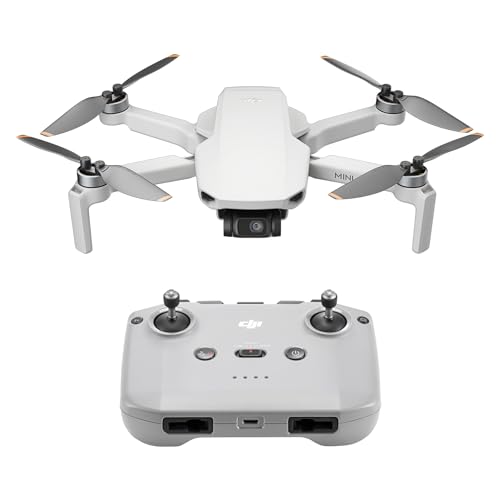 DJI Mini 4K, Drohne mit 4K UHD Kamera für Erwachsene, unter 249 g, 3-Achsen Gimbal Stabilisierung, 10 km Videoübertragung, autom. Rückkehr, Windwiderstand, 1 Akku für 31 min Flugzeit, C0, QuickShots