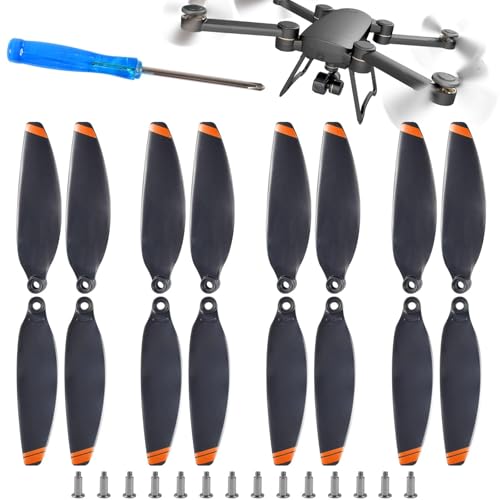 16 STK Propeller fur DJI Mavic Mini 2/3 SE Ersatzpropeller, geringes Gewicht, geräuscharm, stabiles Flugdrohnenzubehör (Orange)