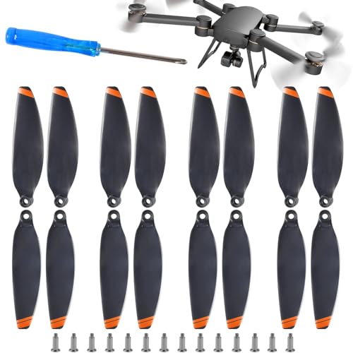 16 Stk Propeller fur DJI Mavic Mini 2/3 SE Ersatzpropeller, geringes Gewicht, geräuscharm, stabiles Flugdrohnenzubehör (Orange)