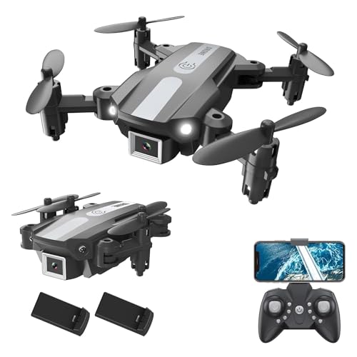 Wipkviey Drohne mit Kamera 1080P, T25 Mini RC Quadrocopter mit FPV WiFi Übertragung, Faltbar FPV Drohnen, Headless-Modus, Schwerkraft kontrolle, für Anfänger, mit 2 Batterien