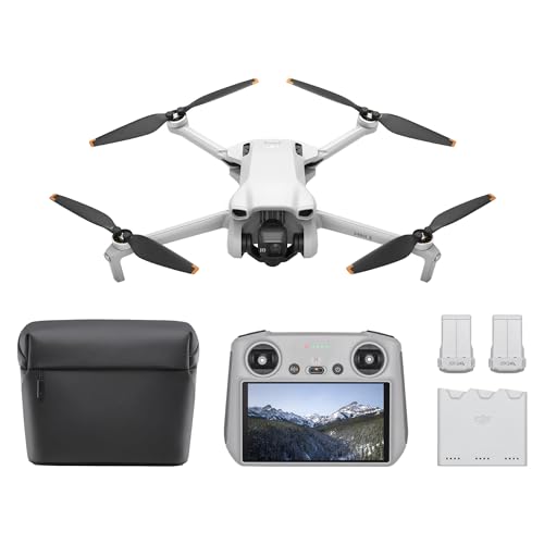 DJI Mini 3 Fly More Combo (DJI RC) – Leichte und faltbare Mini-Kameradrohne mit 4K HDR-Video, 38 min Flugzeit, echten vertikalen Aufnahmen und intelligenten Funktionen, C0