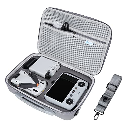 Skyreat Mini 3 Pro RC Tasche, Tragbare PU Leder Portable Travel Case Tragetasche für DJI Mini 3 Pro Zubehör mit DJ RC Controller und anderem Zubehör (DJI RC)